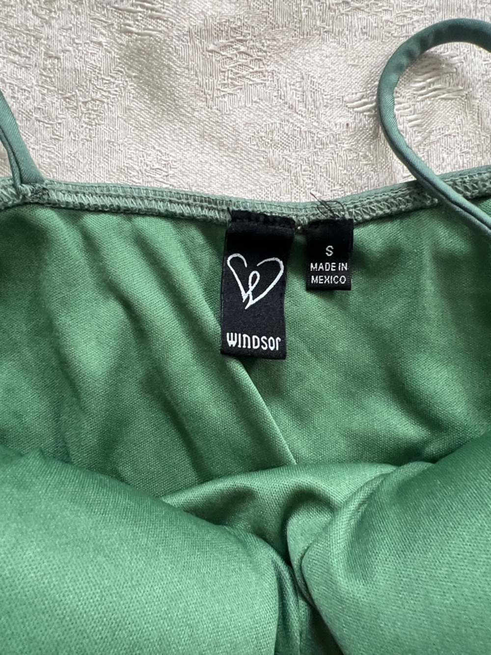 Windsor Sage Green Ruched Bodycon Mini Dress Size S Spaghetti Strap - Picture 5 of 9